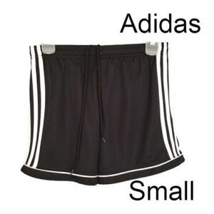 Adidas Girls' Running Shorts Medium Black 3 Stripes Climalite Activewear NWOT